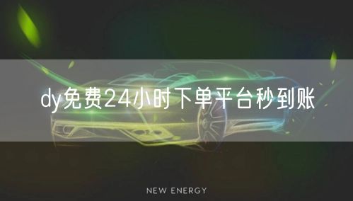 dy免费24小时下单平台秒到账
