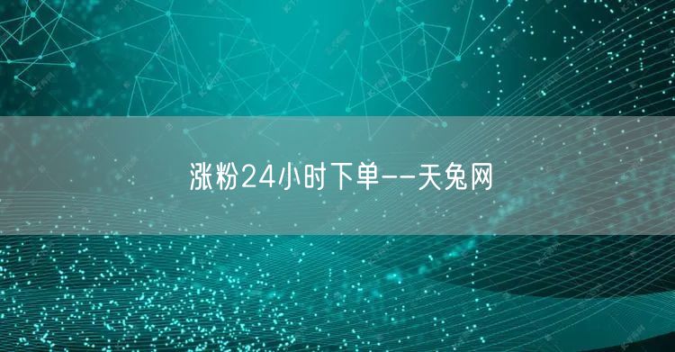 涨粉24小时下单--天兔网