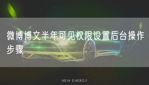 微博博文半年可见权限设置后台操作步骤