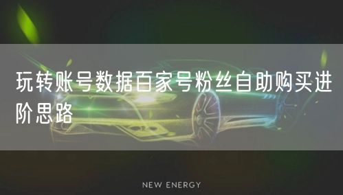 玩转账号数据百家号粉丝自助购买进阶思路