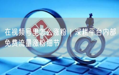 在视频号里怎么涨粉｜深耕平台内部免费流量涨粉细节