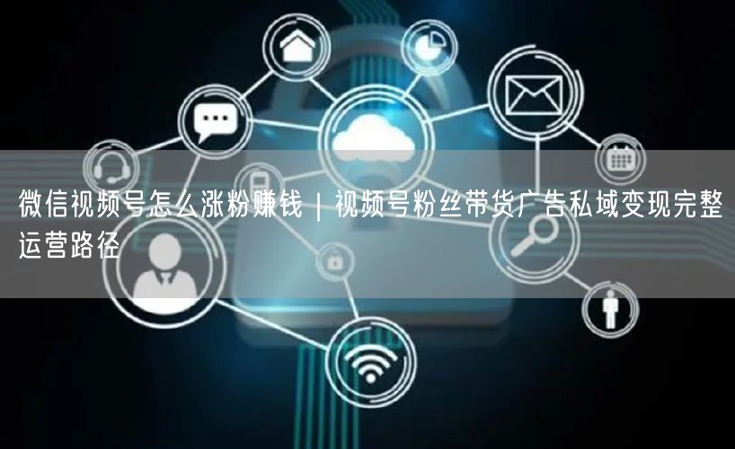 微信视频号怎么涨粉赚钱｜视频号粉丝带货广告私域变现完整运营路径
