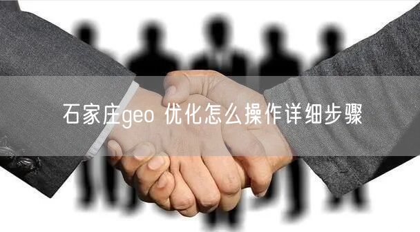 石家庄geo 优化怎么操作详细步骤