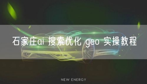 石家庄ai 搜索优化 geo 实操教程