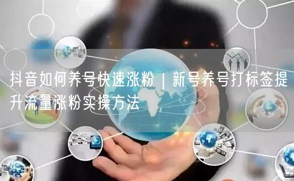 抖音如何养号快速涨粉｜新号养号打标签提升流量涨粉实操方法