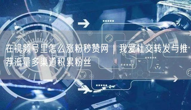 在视频号里怎么涨粉秒赞网｜我爱社交转发与推荐流量多渠道积累粉丝