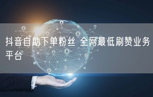 抖音自助下单粉丝 全网最低刷赞业务平台