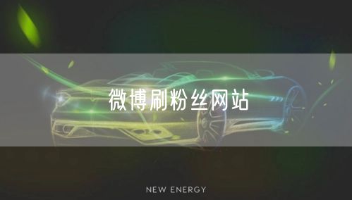 微博刷粉丝网站