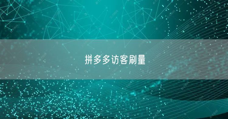 拼多多访客刷量