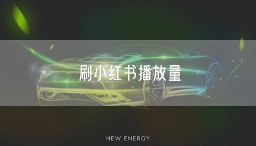 刷小红书播放量