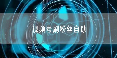 视频号刷粉丝自助
