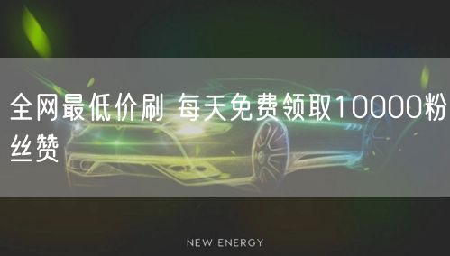 全网最低价刷 每天免费领取10000粉丝赞