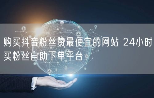 购买抖音粉丝赞最便宜的网站 24小时买粉丝自助下单平台