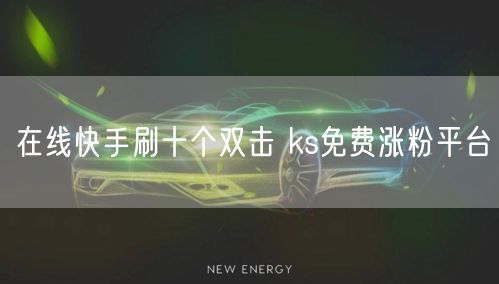 在线快手刷十个双击 ks免费涨粉平台