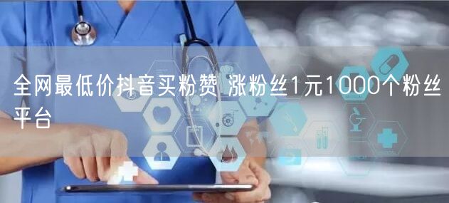 全网最低价抖音买粉赞 涨粉丝1元1000个粉丝平台
