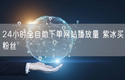24小时全自助下单网站播放量 紫冰买粉丝