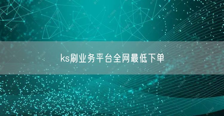 ks刷业务平台全网最低下单