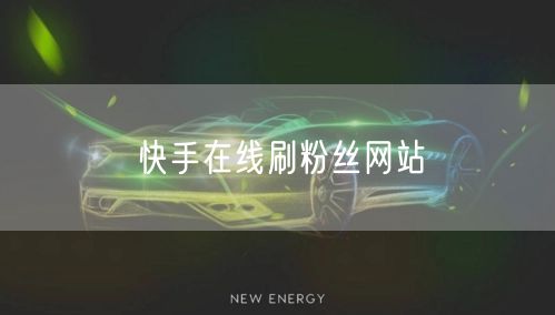 快手在线刷粉丝网站