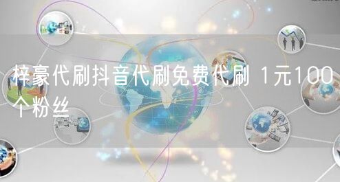 梓豪代刷抖音代刷免费代刷 1元100个粉丝