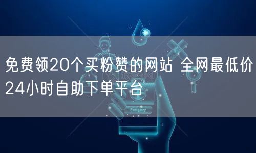 免费领20个买粉赞的网站 全网最低价24小时自助下单平台