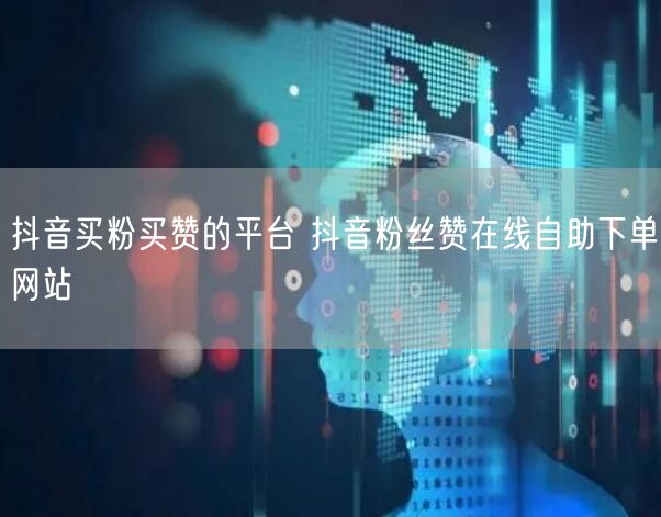 抖音买粉买赞的平台 抖音粉丝赞在线自助下单网站