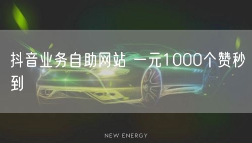 抖音业务自助网站 一元1000个赞秒到