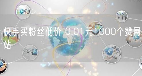 快手买粉丝低价 0.01元1000个赞网站