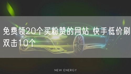 免费领20个买粉赞的网站 快手低价刷双击10个