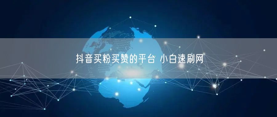抖音买粉买赞的平台 小白速刷网