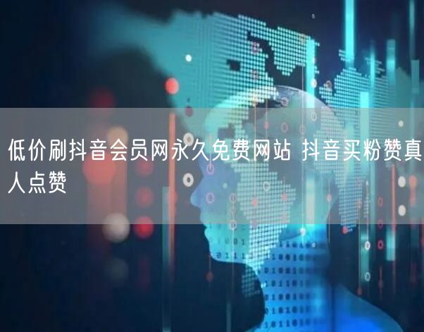 低价刷抖音会员网永久免费网站 抖音买粉赞真人点赞