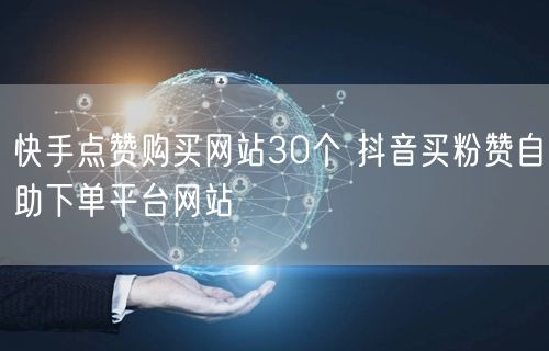 快手点赞购买网站30个 抖音买粉赞自助下单平台网站