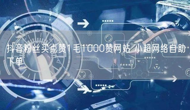 抖音粉丝买点赞1毛1000赞网站 小超网络自助下单