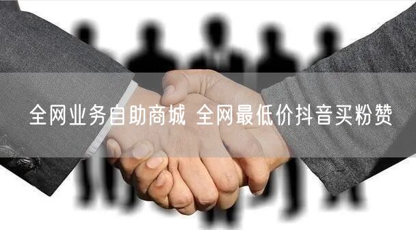 全网业务自助商城 全网最低价抖音买粉赞