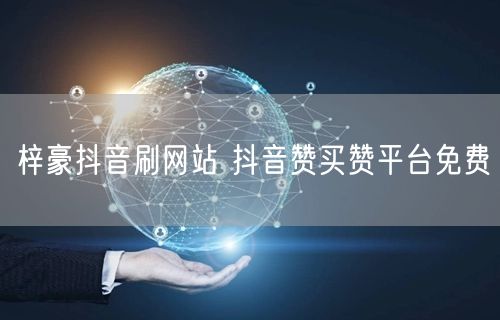 梓豪抖音刷网站 抖音赞买赞平台免费
